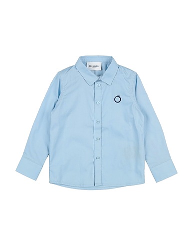TRUSSARDI JUNIOR Patterned shirt Light blue 100% Cotton