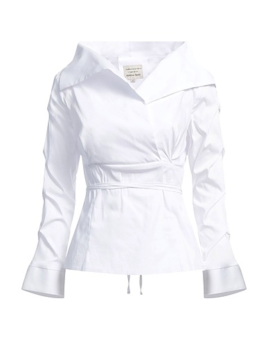 ALESSIA SANTI Top BIANCO 79% Cotton, 18% Polyamide, 3% Elastane