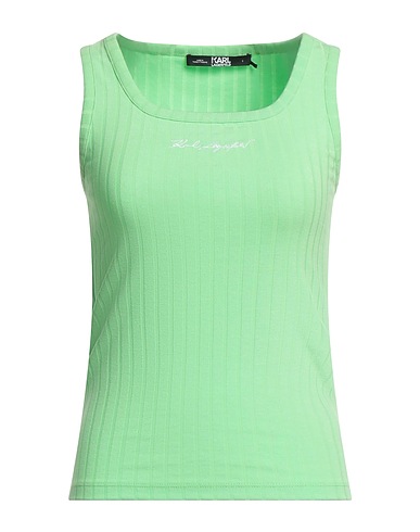 KARL LAGERFELD Canotta Verde chiaro 60% Poliestere, 32% Viscosa, 8% Elastan