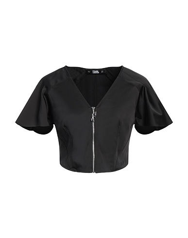 KARL LAGERFELD Top Black 65% Polyester, 35% Cotton