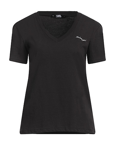 KARL LAGERFELD Basic T-Shirt Black 100% Organic cotton