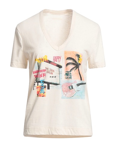 ZADIG&VOLTAIRE T-shirt Beige 50% Recycled polyester, 30% Cotton, 20% Linen