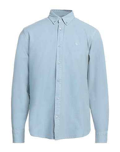 CARHARTT Camisa lisa Azul celeste 100% Algodón