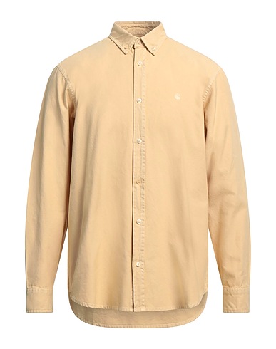 CARHARTT Camicia tinta unita Sabbia 100% Cotone