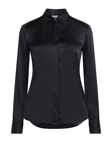 ANTONELLI Camicie e bluse tinta unita Nero 96% Seta, 4% Elastan