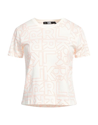 KARL LAGERFELD T-shirt Avorio 100% Cotone