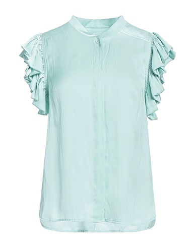 ZADIG&VOLTAIRE Camicie e bluse tinta unita Verde chiaro 57% Poliestere riciclato, 43% Poliestere, Madreperla