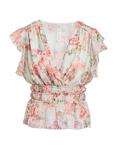 GUESS Top Verde chiaro 76% Viscosa, 24% Seta