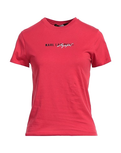 KARL LAGERFELD T-shirt Rosso 100% Cotone organico