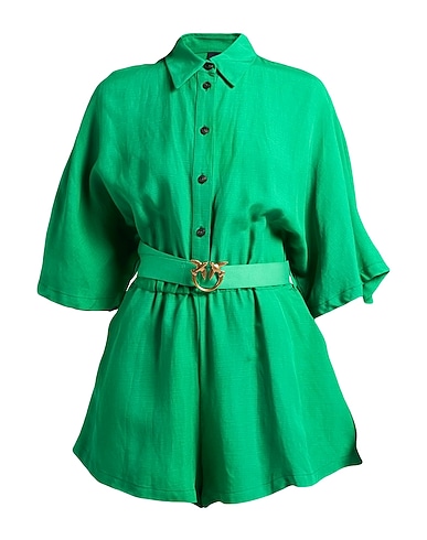 PINKO Jumpsuits and Overalls Green 48% Acetate, 30% Linen, 22% Viscose