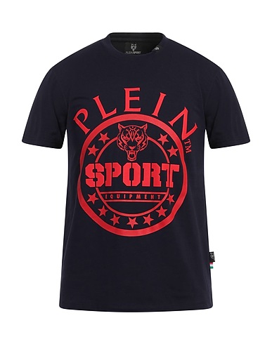 PLEIN SPORT T-shirt Blu notte 95% Cotone, 5% Elastan