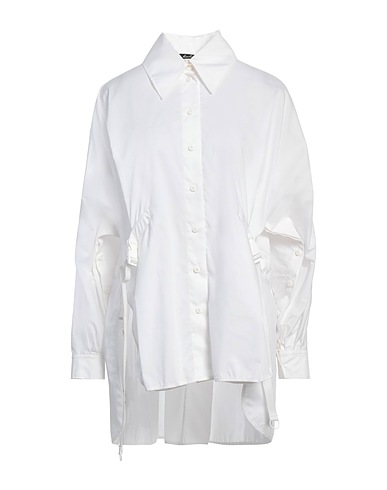 LENA LUMELSKY Solid colour shirts & blouses White 96% Cotton, 4% Elastane
