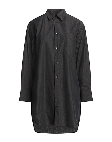 ASPESI Solid colour shirts & blouses Black 100% Cotton