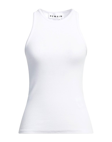 REMAIN BIRGER CHRISTENSEN Canotta Bianco 95% Cotone organico, 5% Elastan