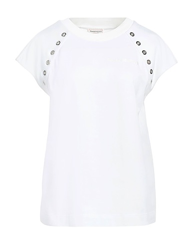 MCQUEEN T-shirt White 100% Cotton, Viscose, Polyester