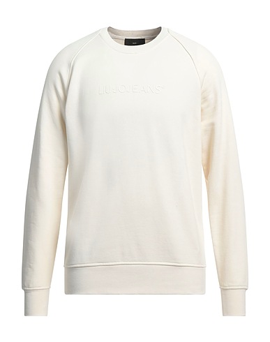 LIU •JO MAN Sweatshirt Ivory 100% Cotton