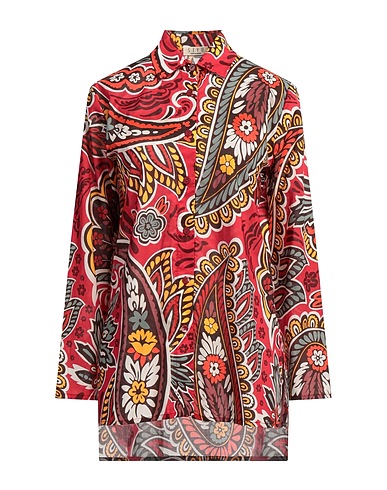 SIYU Patterned shirts & blouses Red 100% Cotton