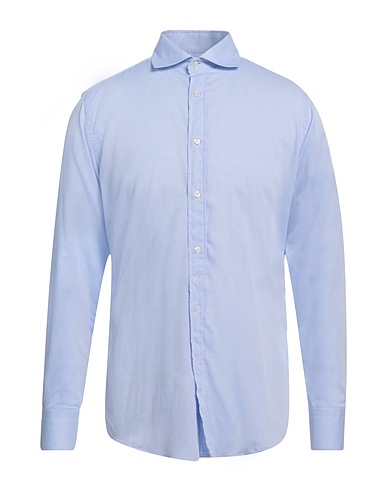 LIU •JO MAN Solid colour shirt Sky blue 100% Cotton