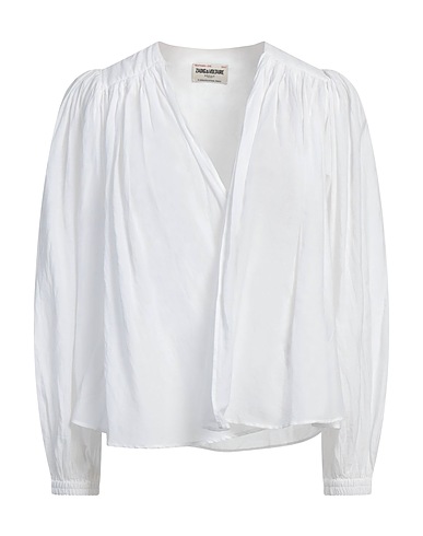 ZADIG&VOLTAIRE Solid color shirts & blouses White 72% Cotton, 28% Viscose