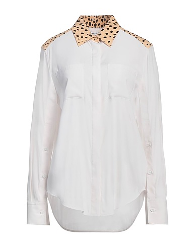 KRIZIA Patterned shirts & blouses White 93% Silk, 7% Elastane