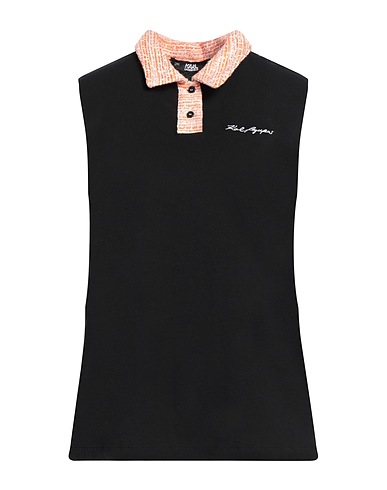 KARL LAGERFELD Μπλουζάκι Polo Μαύρο 100% Οργανικό βαμβάκι, Πολυεστέρας, Βαμβάκι, Ακρυλικό