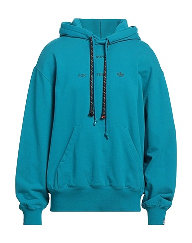 ADIDAS ORIGINALS Hooded sweatshirt X SONG FOR THE MUTE Deep teal 100% Cotton, Elastane
