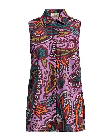 SIYU Camicie  e bluse fantasia Viola 100% Cotone