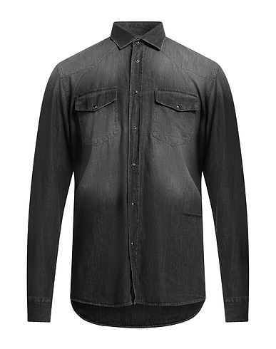 LIU •JO MAN Camicia di jeans Antracite 100% Cotone