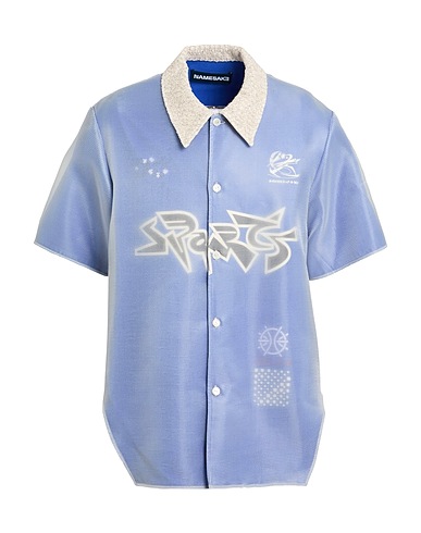 NAMESAKE Patterned shirt Blue 100% Nylon, Cotton