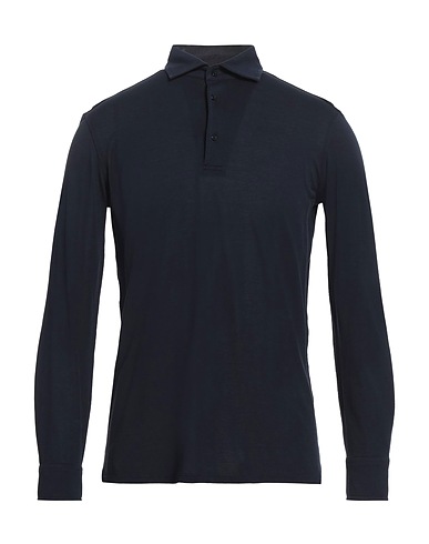 DORIANI Polo shirt Midnight blue 100% Cotton