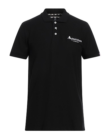 AQUASCUTUM ACTIVE Polo shirt Black 100% Cotton