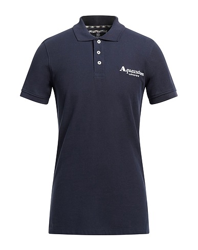 AQUASCUTUM ACTIVE Polo shirt Midnight blue 100% Cotton