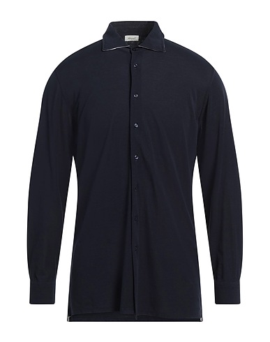 DORIANI Solid colour shirt Midnight blue 100% Cotton