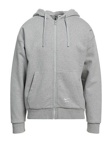 NIKE Hooded track jacket  X MMW Light grey 85% Cotton, 15% Polyester