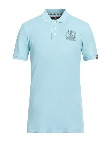 AQUASCUTUM ACTIVE Polo shirt Sky blue 100% Cotton