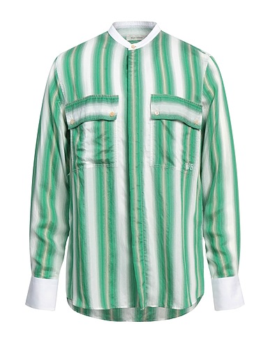 WALES BONNER Camicia a righe 84% Viscosa, 16% Seta