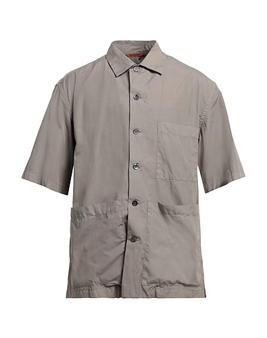 BARENA Solid color shirt Taupe 100% Cotton