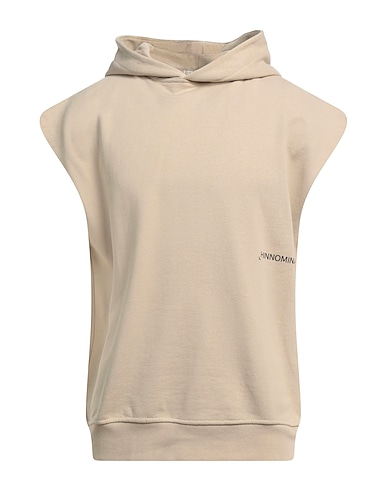 HINNOMINATE Hooded track jacket  Beige 100% Cotton, Elastane