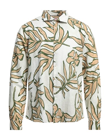 SUN 68 Camicia fantasia Bianco 55% Lino, 45% Cotone