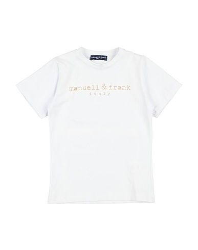 MANUELL & FRANK T-shirt White 90% Cotton, 10% Elastane