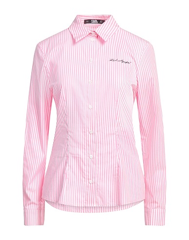 KARL LAGERFELD Striped shirt Pink 100% Cotton