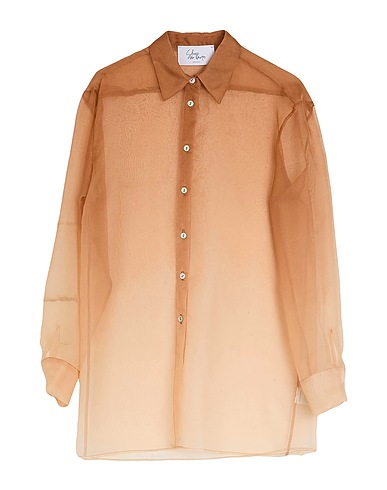 SLEEP NO MORE Hemden und Blusen aus Seide Kamel 100% Seide