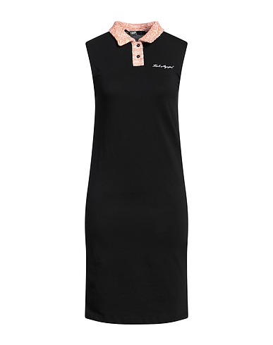 KARL LAGERFELD Shirt dress Black 100% Organic cotton
