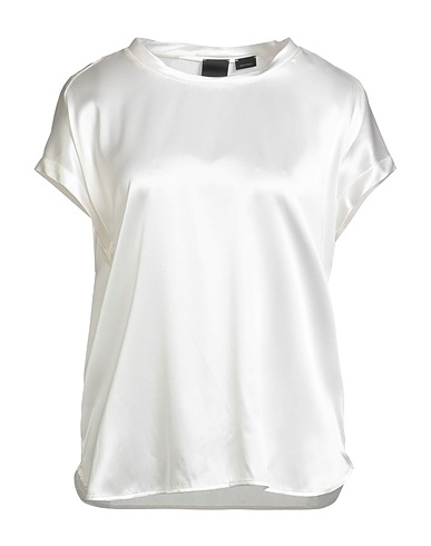 PINKO Top White 96% Silk, 4% Elastane