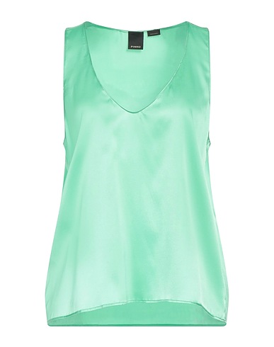 PINKO Top Green 96% Silk, 4% Elastane
