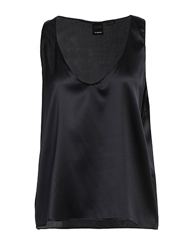PINKO Top Black 96% Silk, 4% Elastane