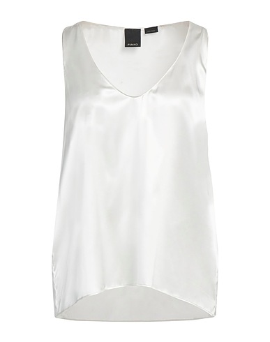 PINKO Top Ivory 96% Silk, 4% Elastane