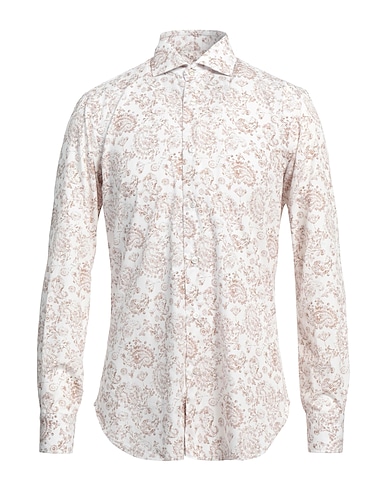 BARBA Napoli Camicia fantasia Bianco 100% Cotone