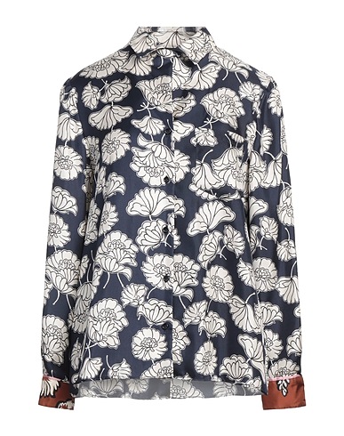WEEKEND MAX MARA Camicie e bluse a fiori Blu notte 100% Seta