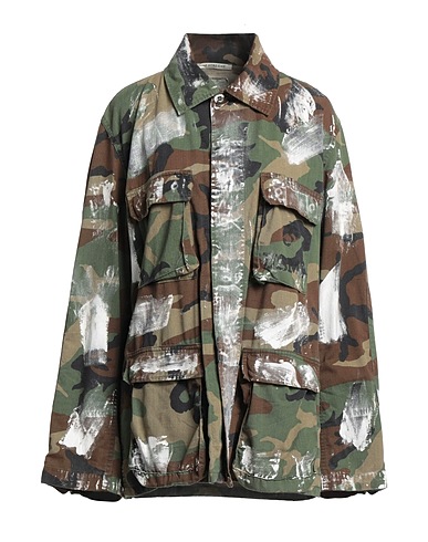 LE STREGHE Jacket Military green 100% Cotton